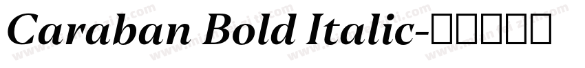 Caraban Bold Italic字体转换